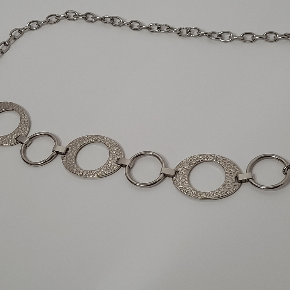 New Nine West Silver Chain Belt - Picture 10 of 16